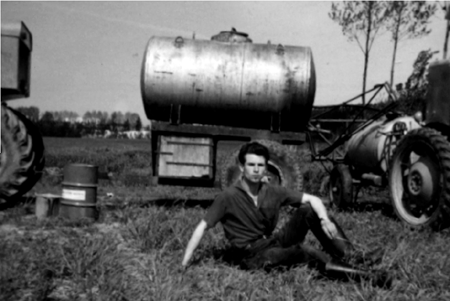 Pedro Miedes trabajando en Francia. Cella.