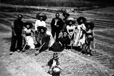 Plantando pinos en el vivero. Torrelosnegros.