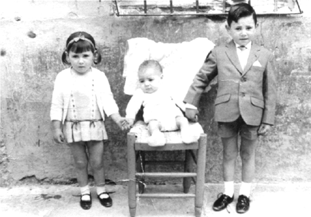 Pili, JesÃºs y Mariano. Cella