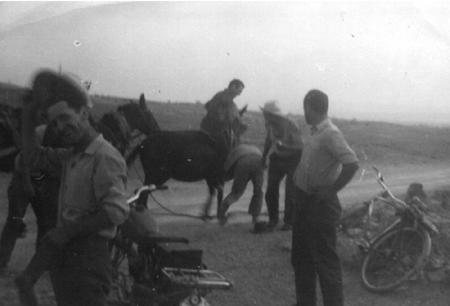 Cazadores en la paidera la Rambla. Villarquemado.