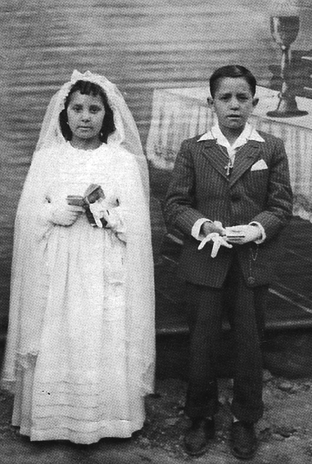 Retrato de comuniÃ³n de Festi PÃ©rez y Emeterio. RetascÃ³n.