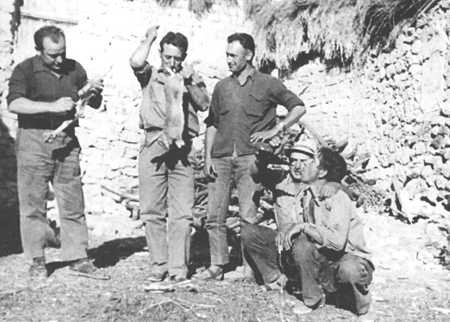 Grupo de amigos de Langa del Castillo.